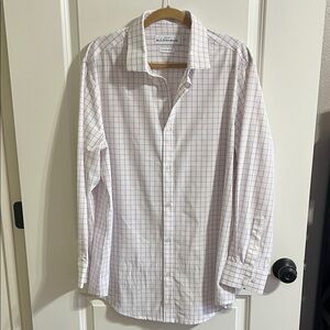 Mizzen+Main White and Gray Grid Men's Shirt